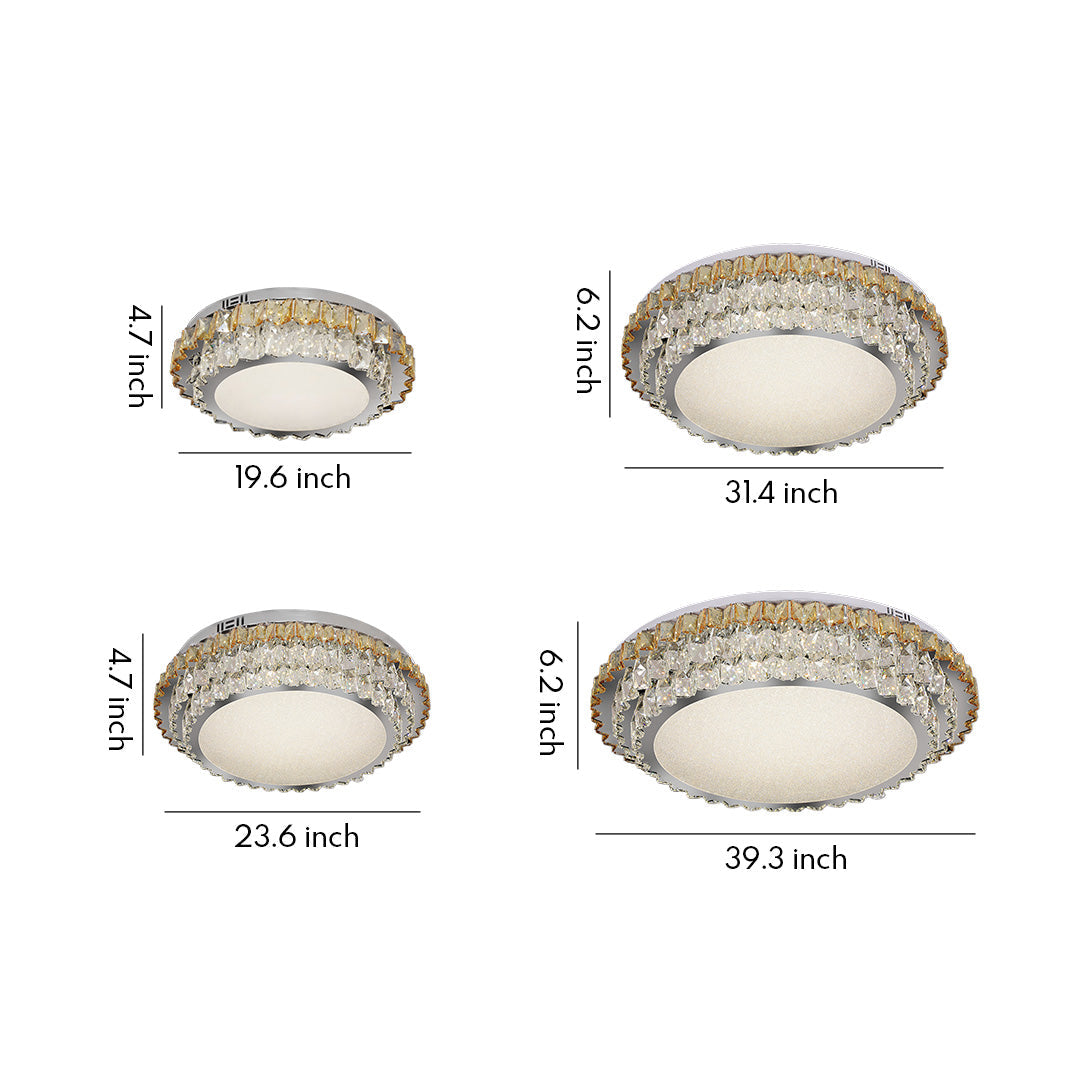 Modern Flush Mount Lights Crystal LED Light
