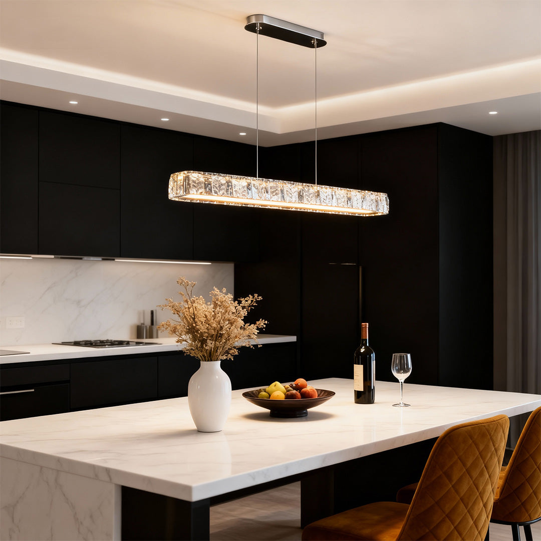 Modern Gold Pendant Light Minimalist Luxury Linear Ceiling Lights