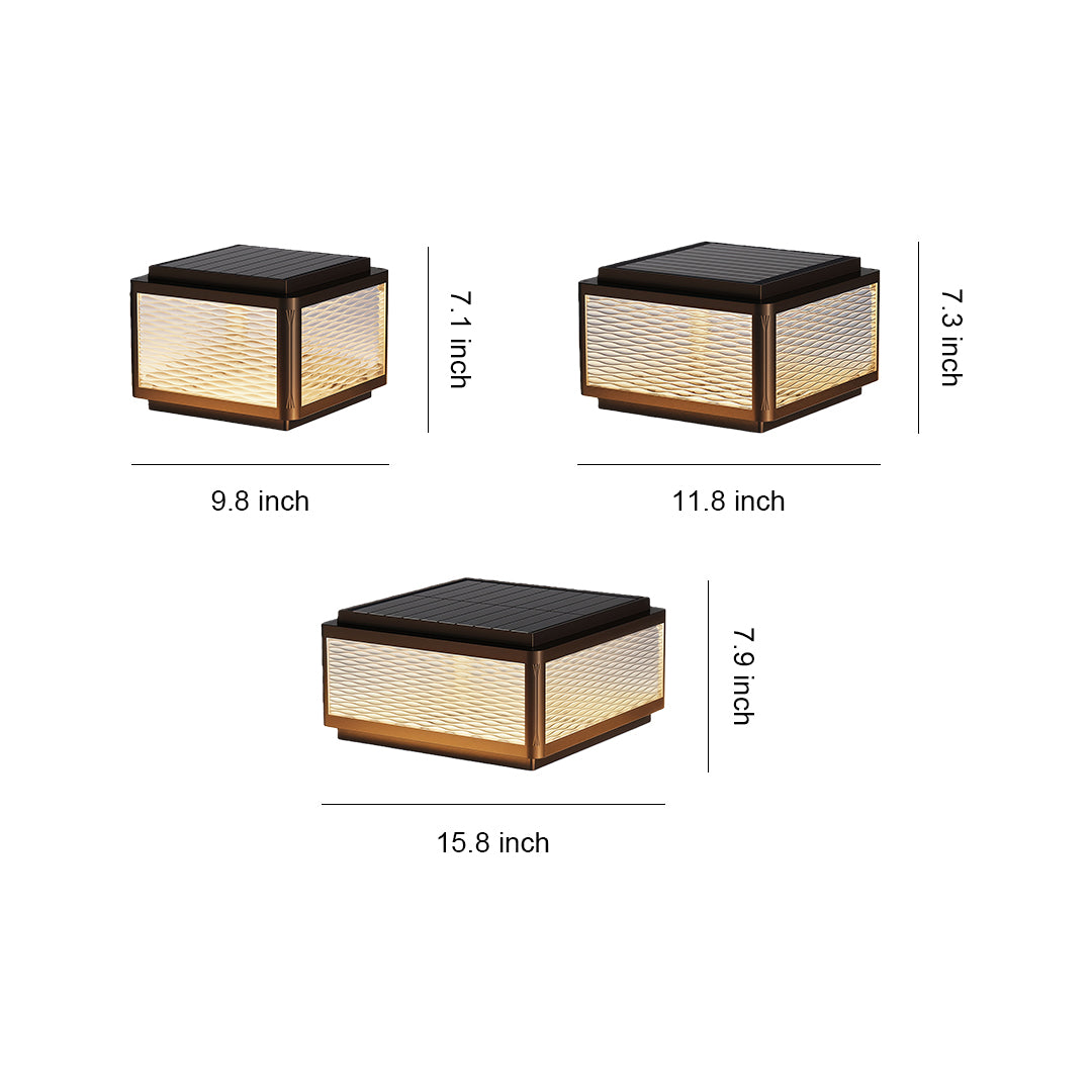 Outdoor Pillar Top Lights Waterproof Minimalist Post Light