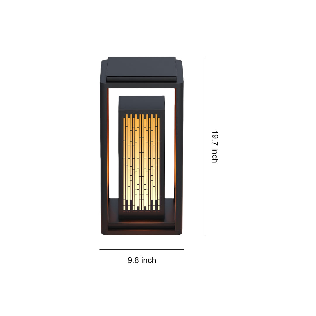 Square Outdoor Lantern Waterproof Geometric Post Light