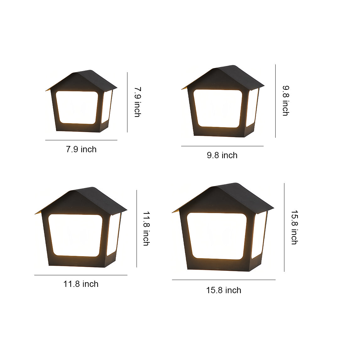 Deck Post Cap Lights Unique Shape Chic Outdoor Garden Post Lights