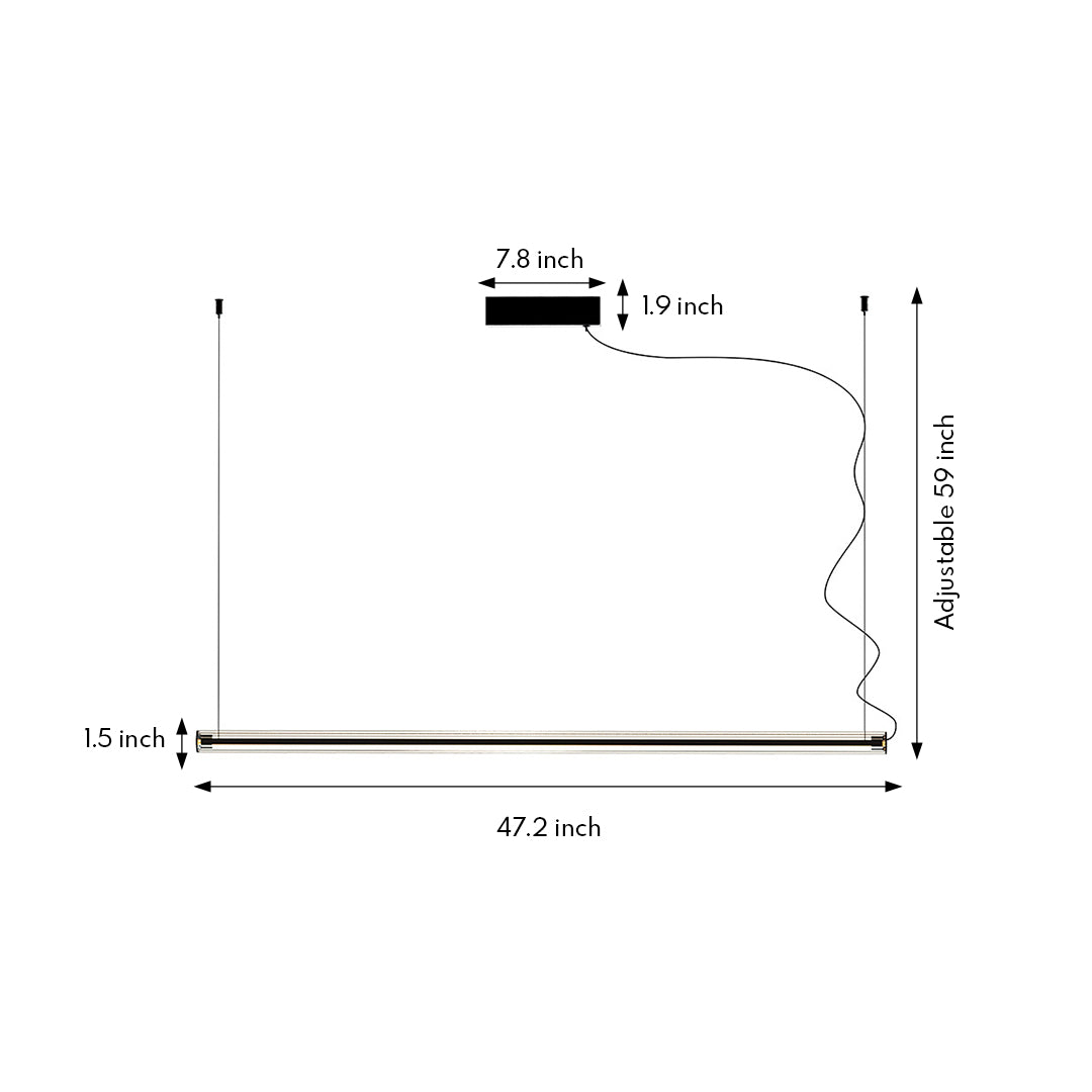 Modern Minimalist LED Linear Pendant Light