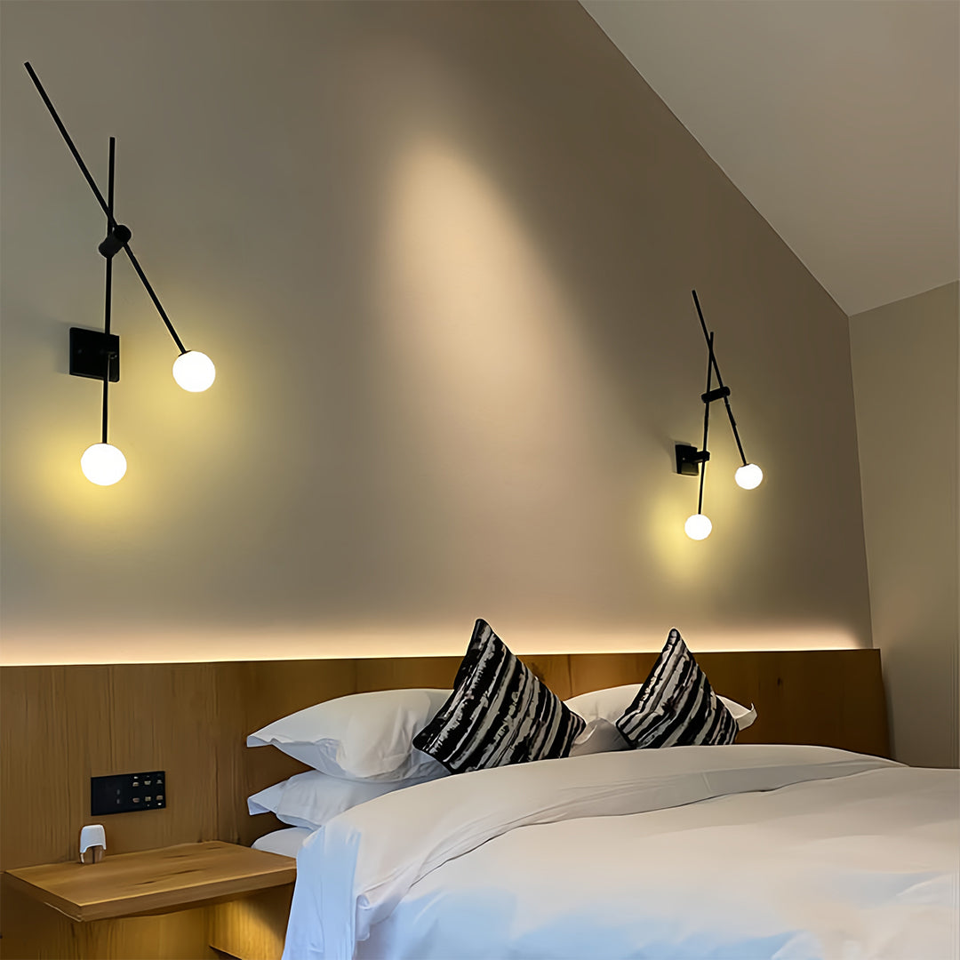 Double Sconce Wall Light Mid-Century Modern 2-Light Linear Wall Sconce