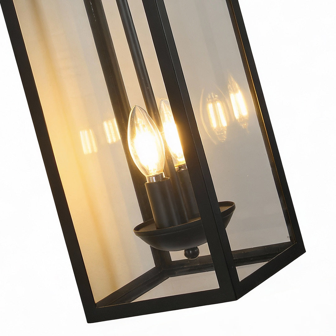 Black External Wall Lights Outdoor Courtyard Waterproof LED Light