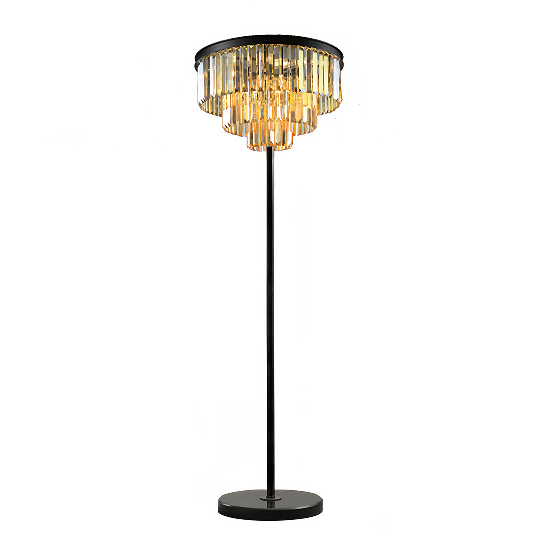 Floor Crystal Lamp American Glamorous Decorative Standing Luxury Light