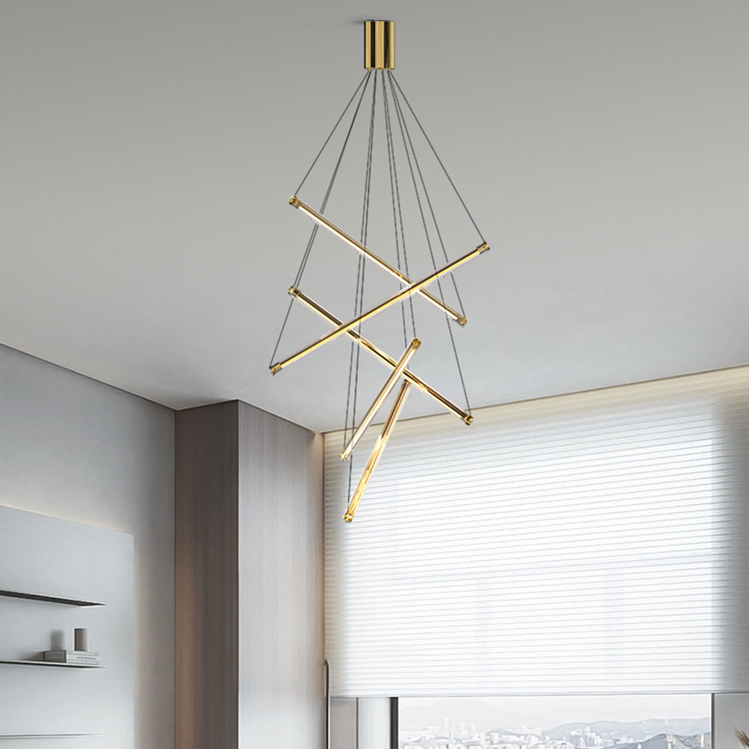 LED Linear Chandelier Nordic Minimalist Lighting