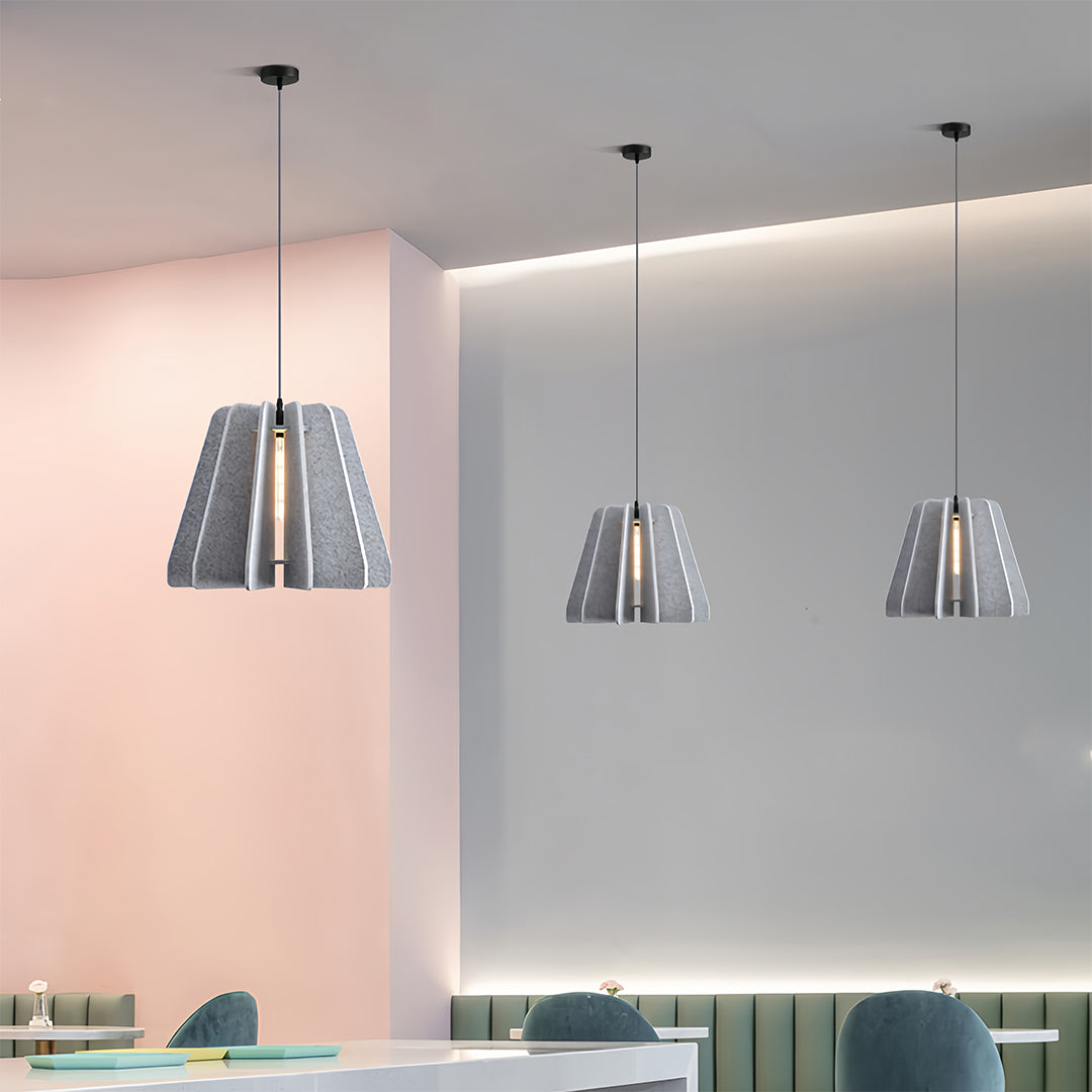 1 Light Single Pendant with Environmental Felt Cloth Ceiling Lights