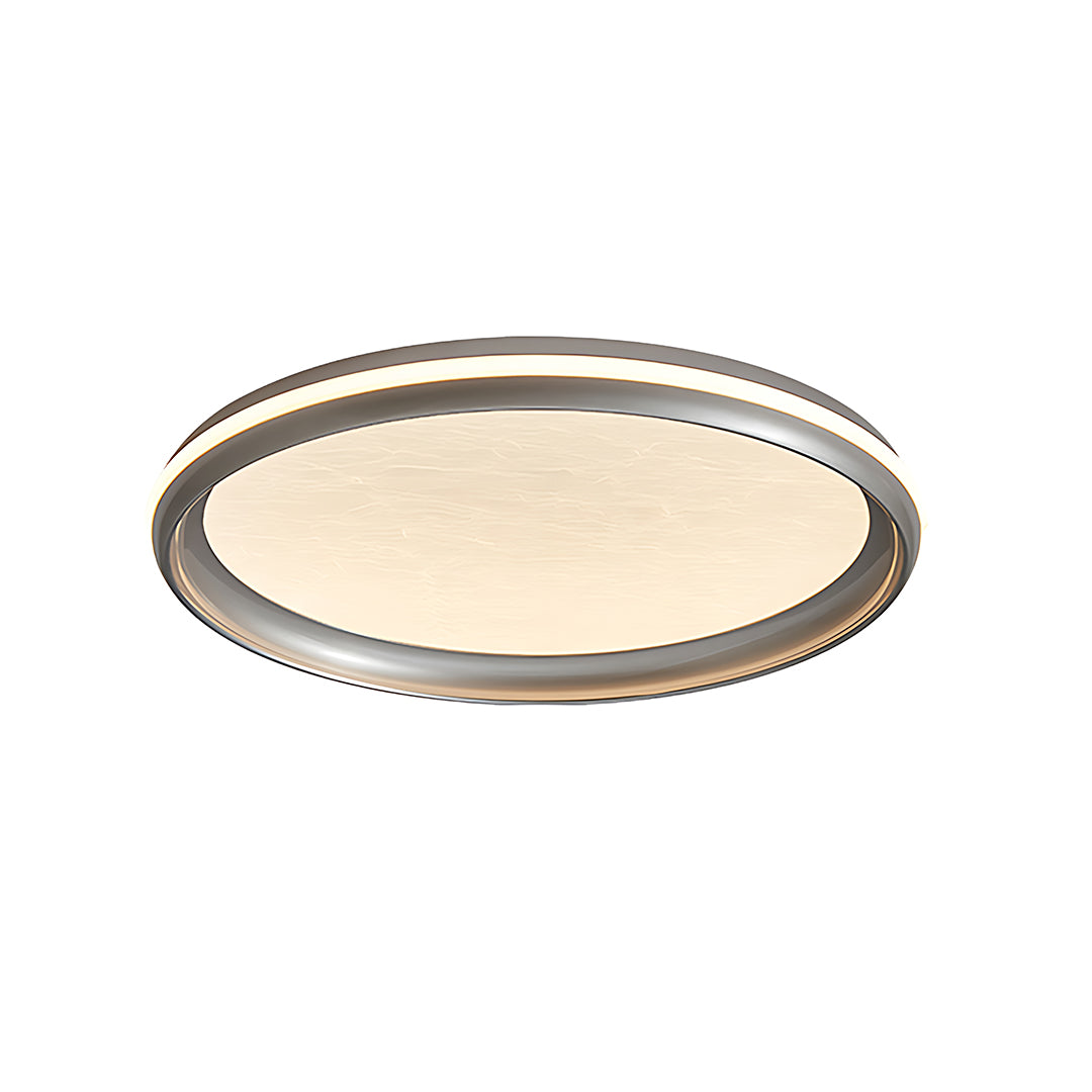 Metal Flush Mount Light Silver Finish White Acrylic Ceiling Light
