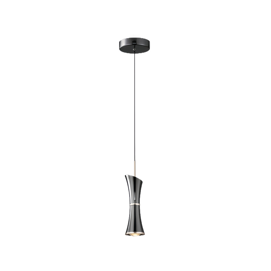 Small Black Pendant Light with Elegant Hourglass Designs Ceiling Light