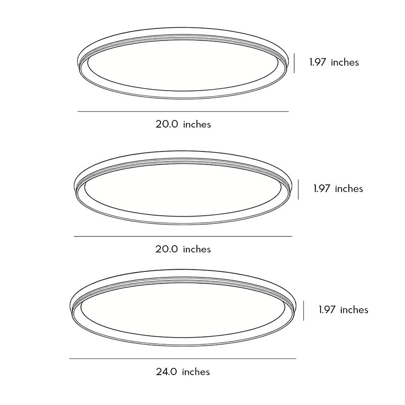 Slim Ceiling Light Modern Style Round Aluminum Light