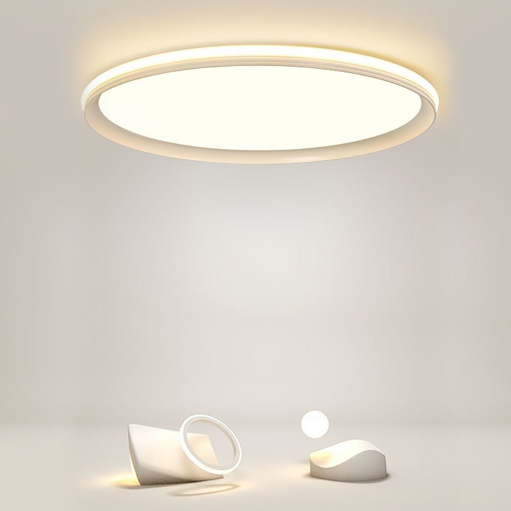 Slim Ceiling Light Modern Style Round Aluminum Light