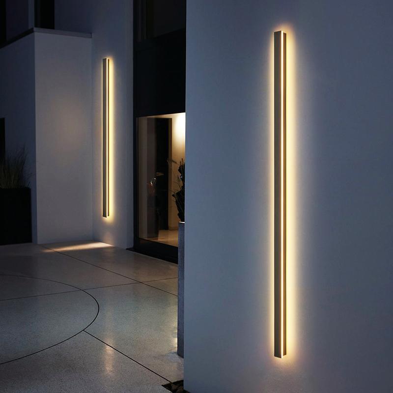 Long Outdoor Wall Lights Waterproof LED Metal Light