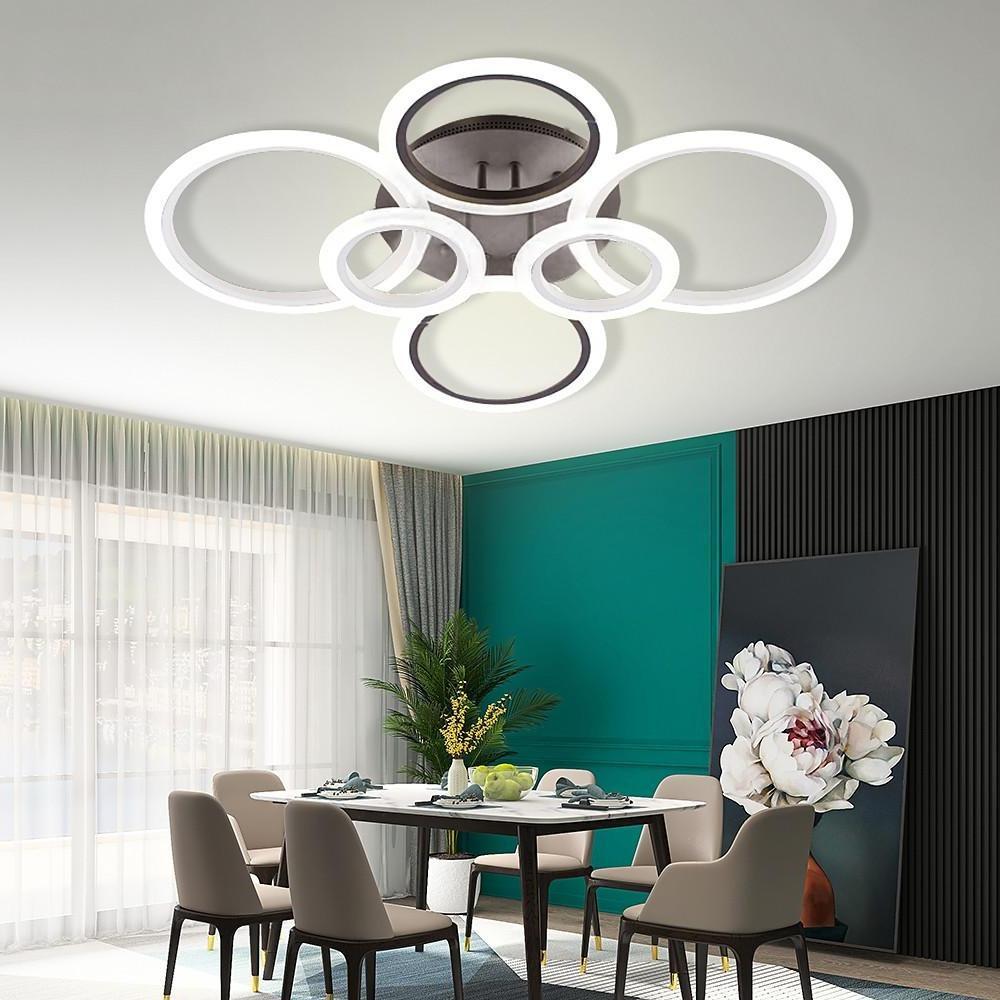 Circles Aluminum Acrylic Flush Mount Lighting LED Ceiling Lights
