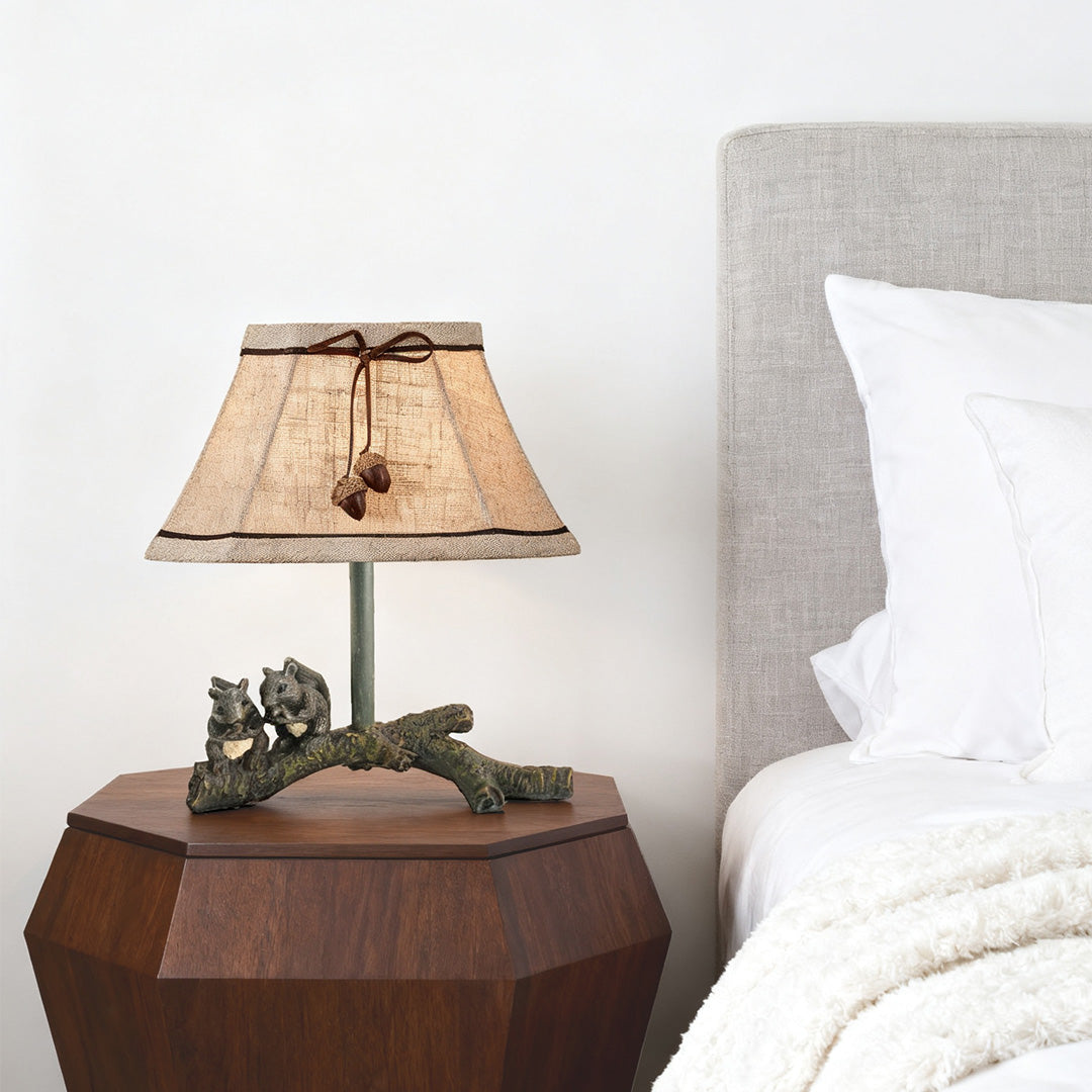 Squirrel Table Lamp French Style Resin Decorative Atmosphere Light