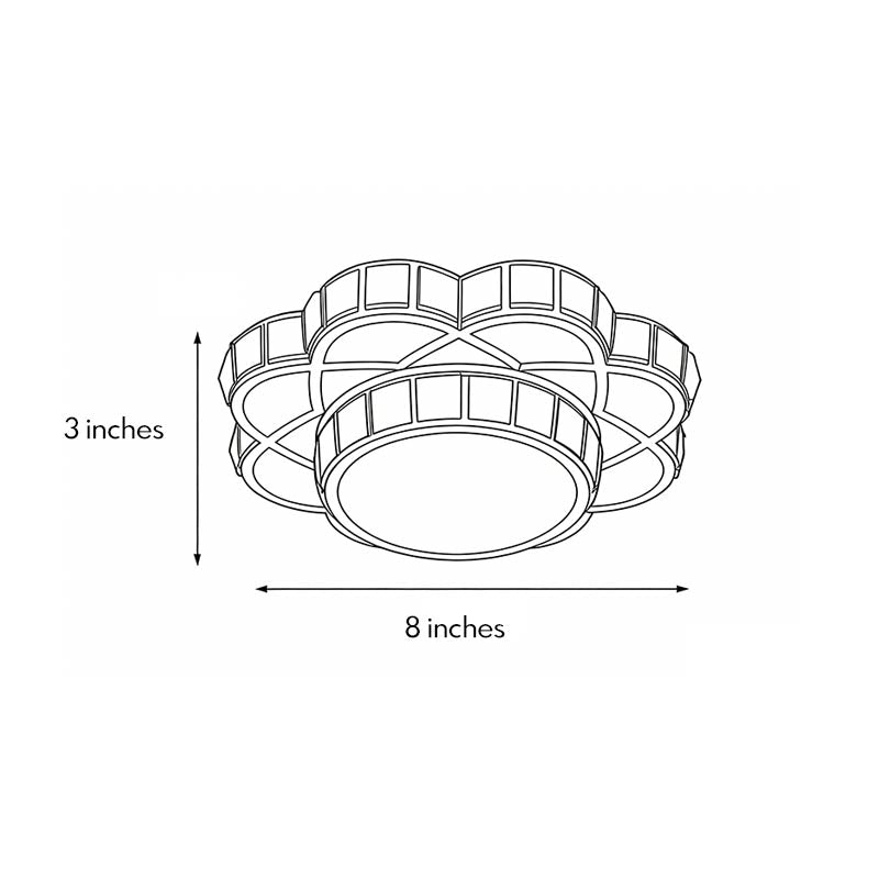 Small Crystal Flush Mount Ceiling Light Minimalist LED Light