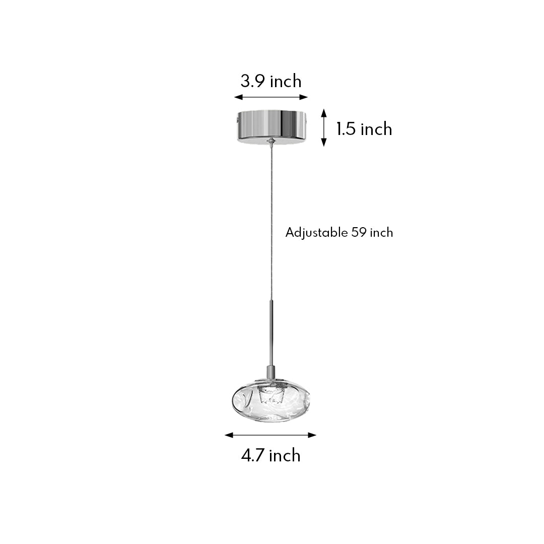 Small Glass Pendant Lights Italian Minimalist LED