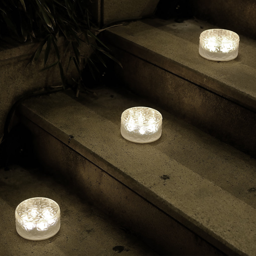 4-PCS Small Step Lights LED Round Ice Brick Step Atmosphere Light