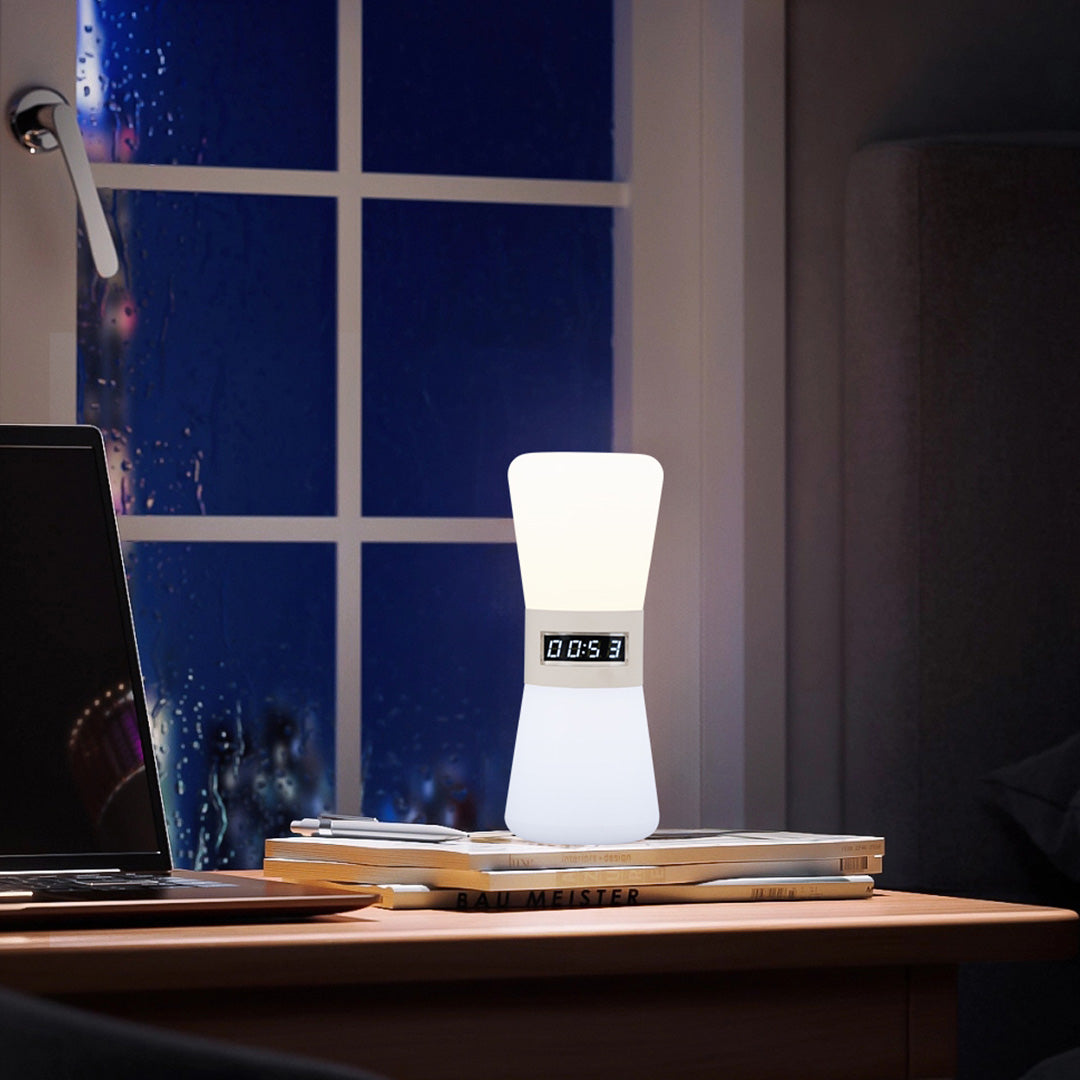 Small White Table Lamp Countdown Gravity Sensor Ambient Hourglass Lamp