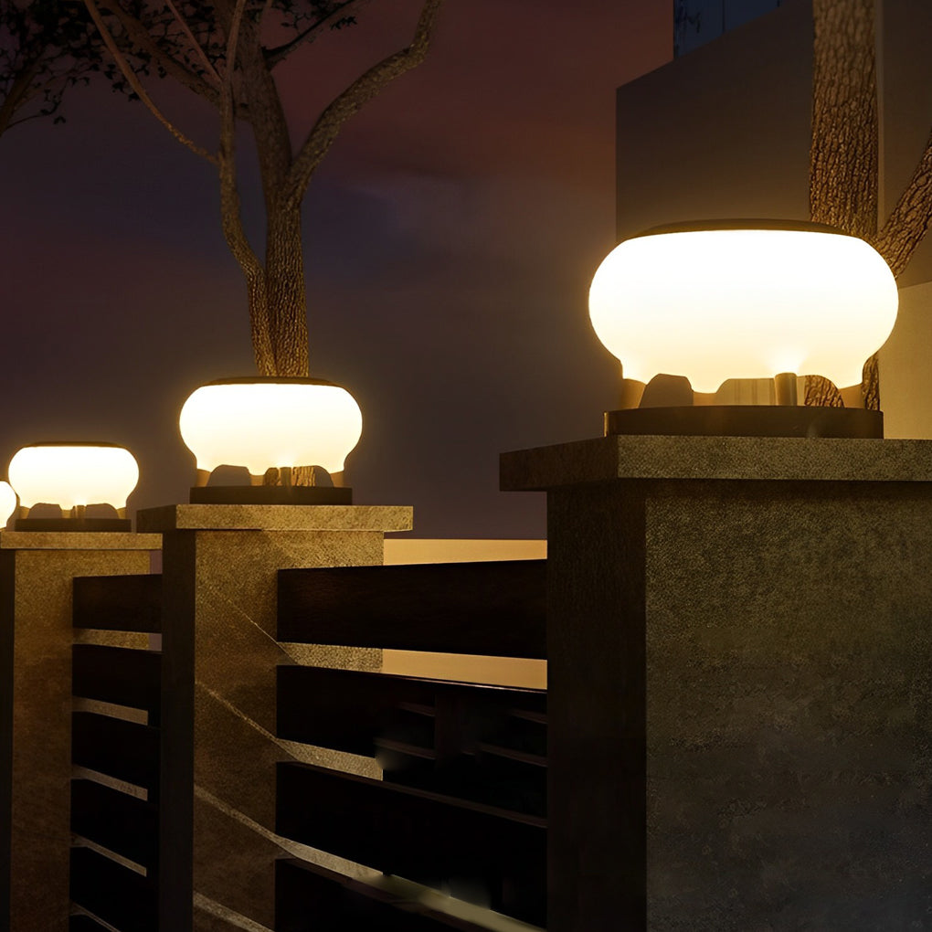 Solar Column Pillar Lights Stainless Steel Fence Light