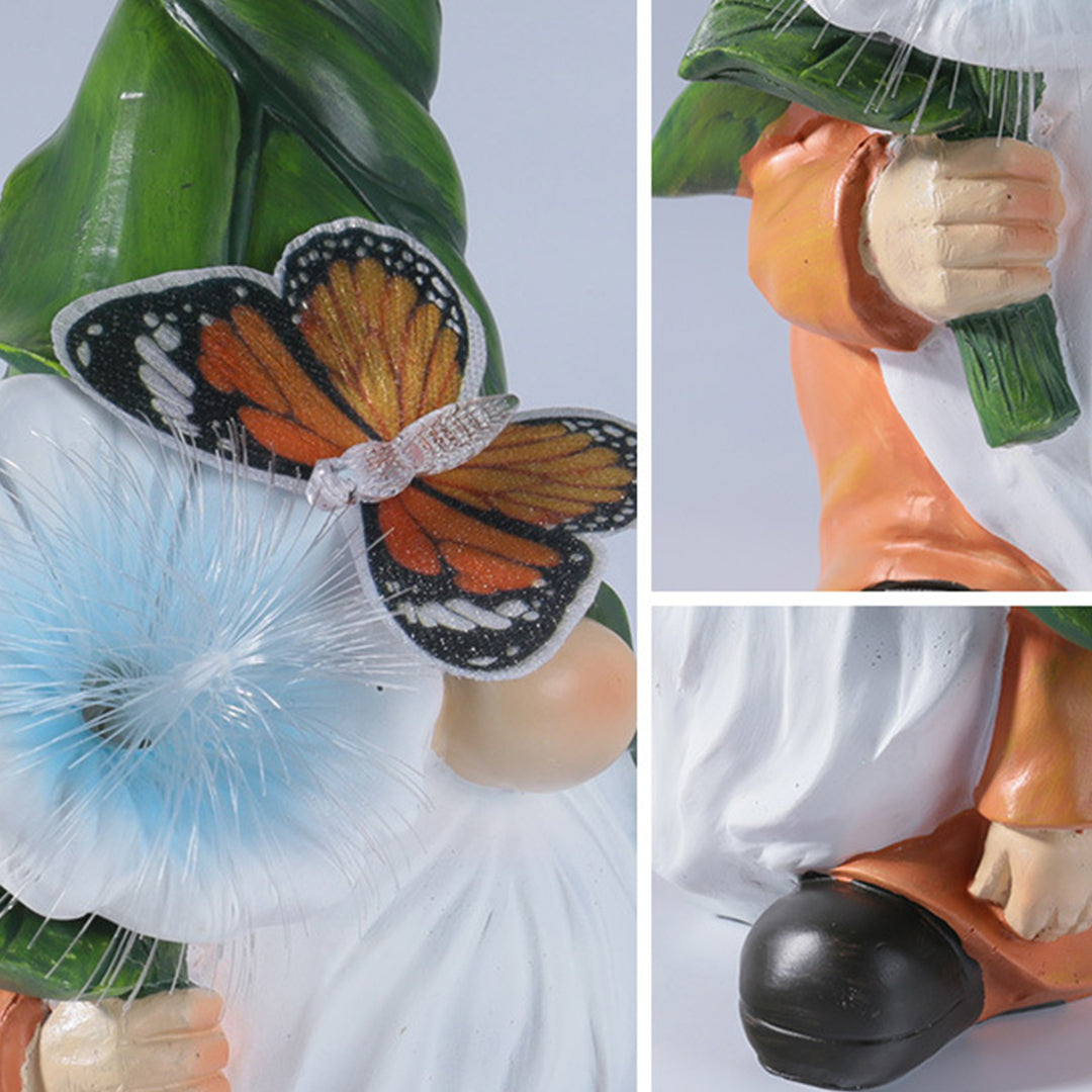 Solar Gnomes Garden Lights Resin Mini Welcome Landscape Lamp