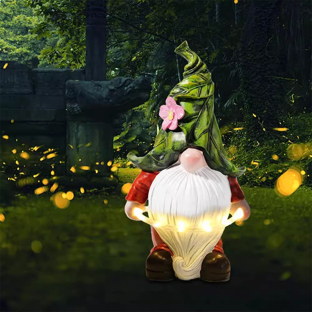 Solar Gnomes Garden Lights Resin Mini Welcome Landscape Lamp