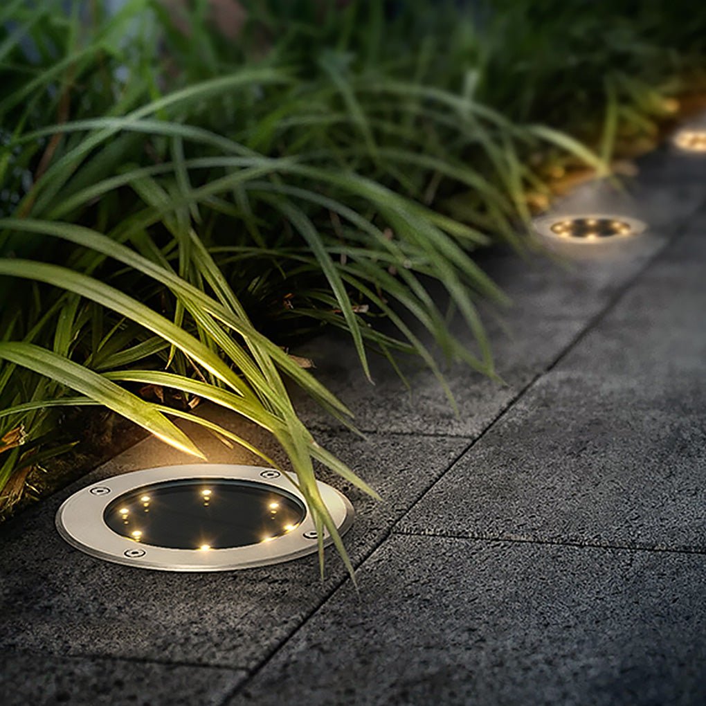Flat Garden Lights Modern Solar Waterproof In-Ground Light