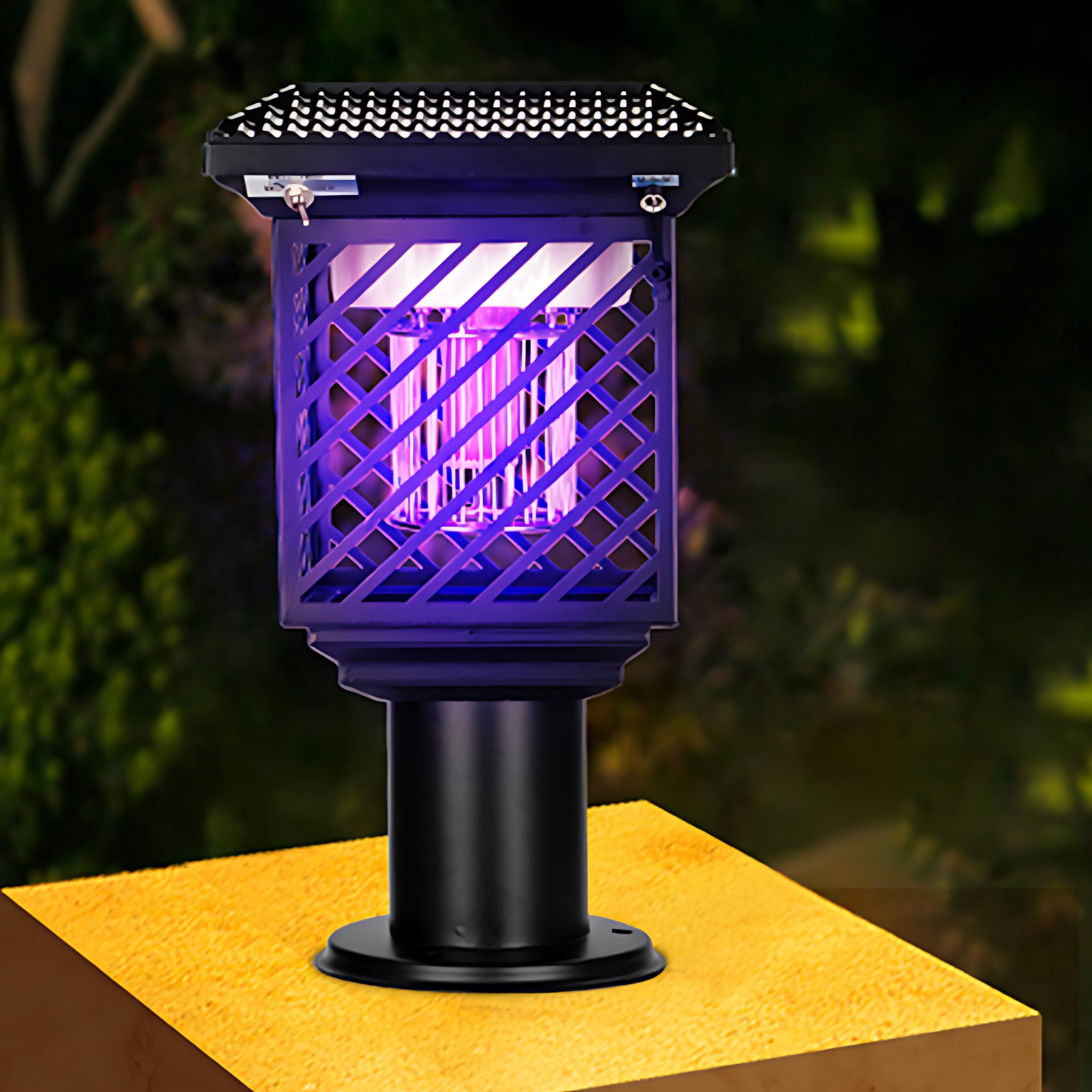 Black Landscape Lighting Solar-Powered Waterproof Stainless Steel