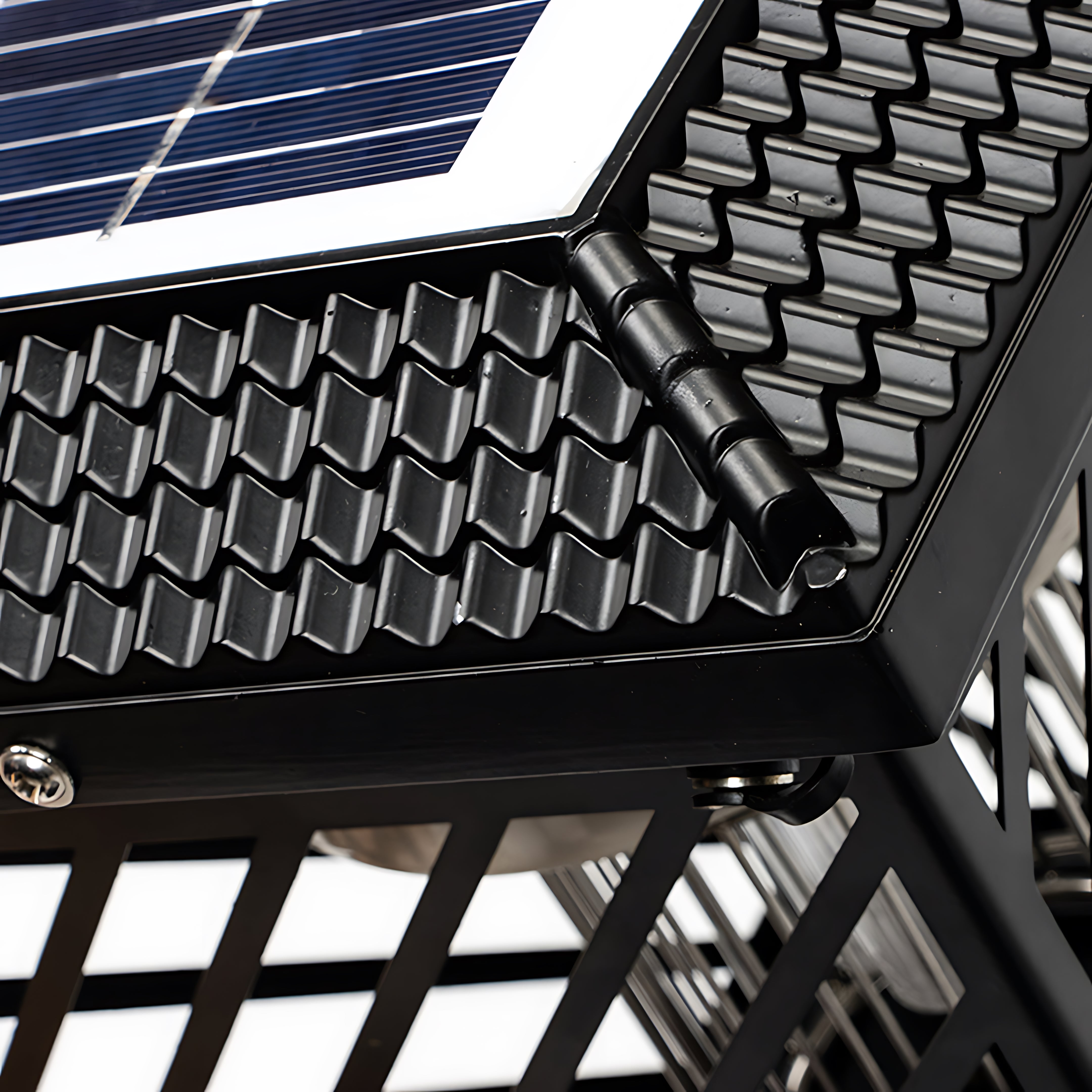 Black Landscape Lighting Solar-Powered Waterproof Stainless Steel