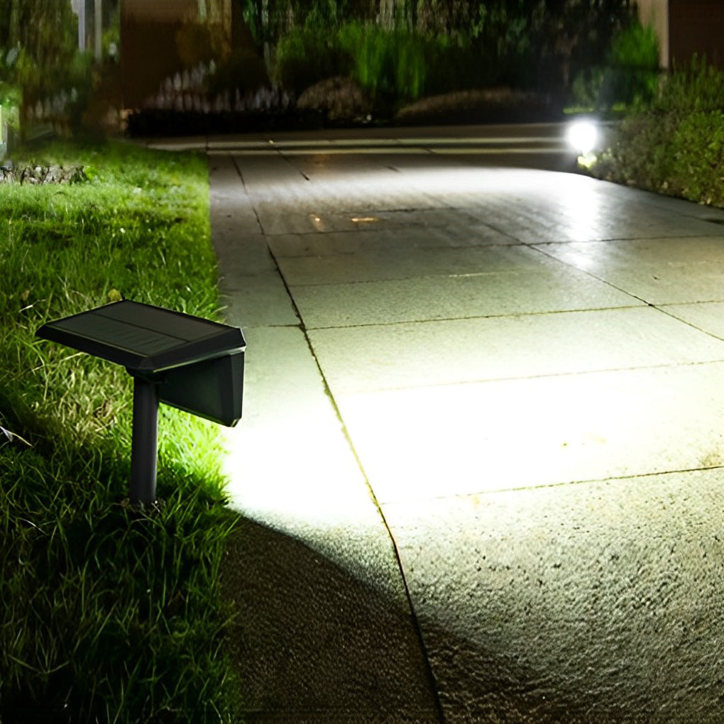 Solar Path Lights Outdoor Modern LED Black Lawn Lamp