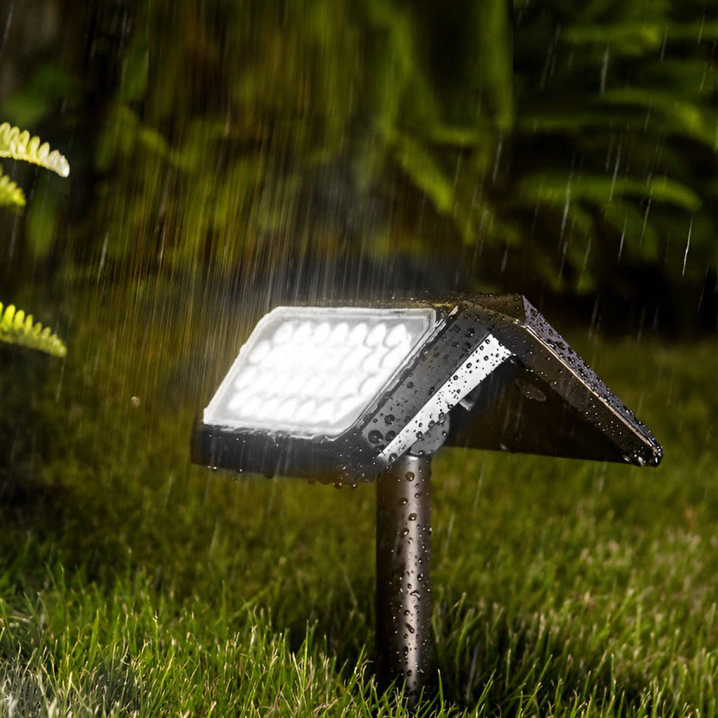 Solar Path Lights Outdoor Modern LED Black Lawn Lamp
