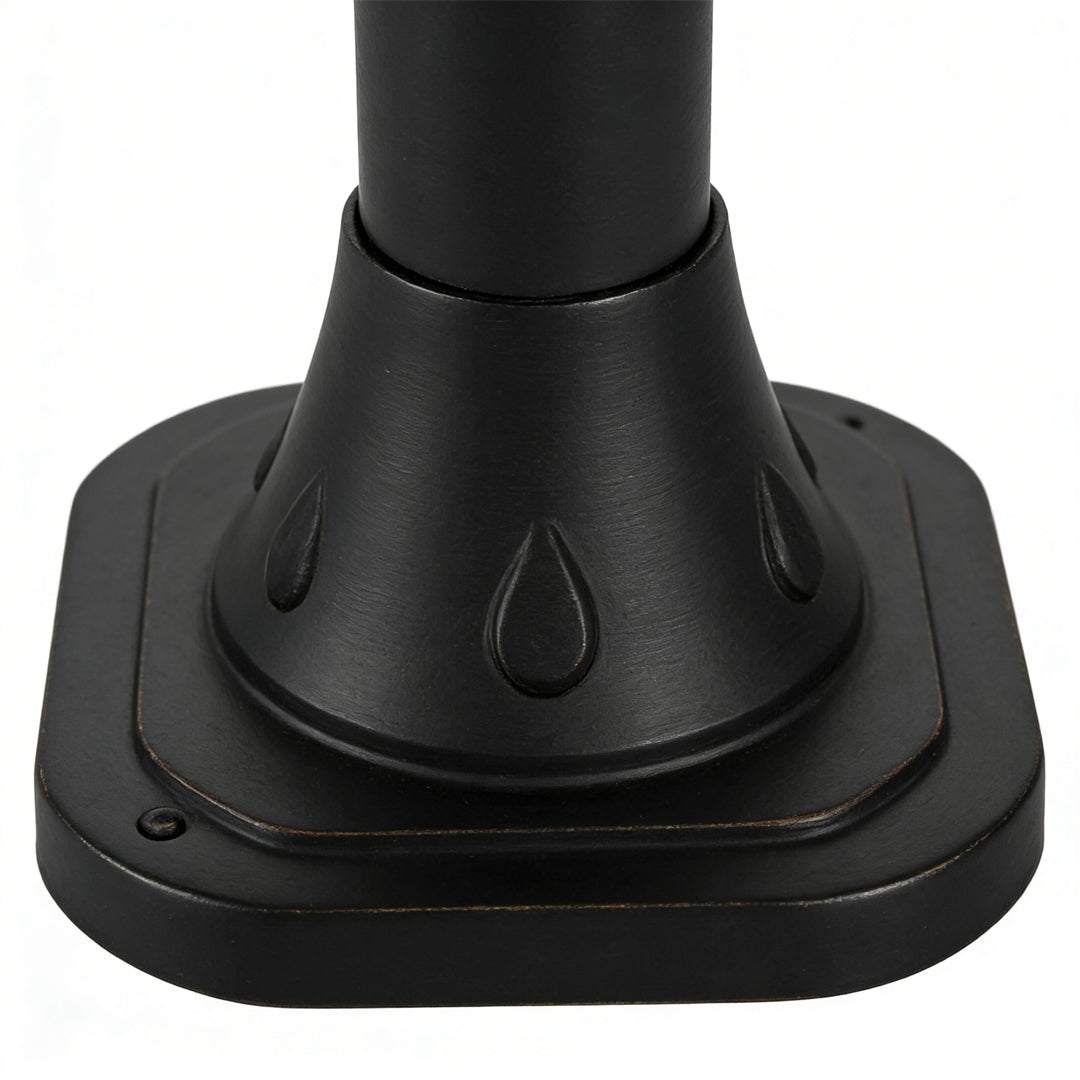 Solar Powered Lawn Lights Modern Black LED Landscape Lighting