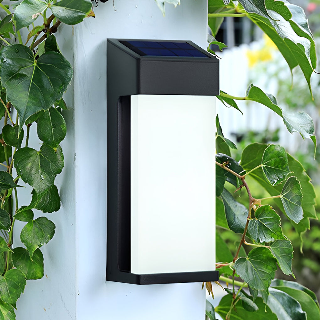 Solar Powered Outdoor Sconces LED Waterproof Metal Lamp
