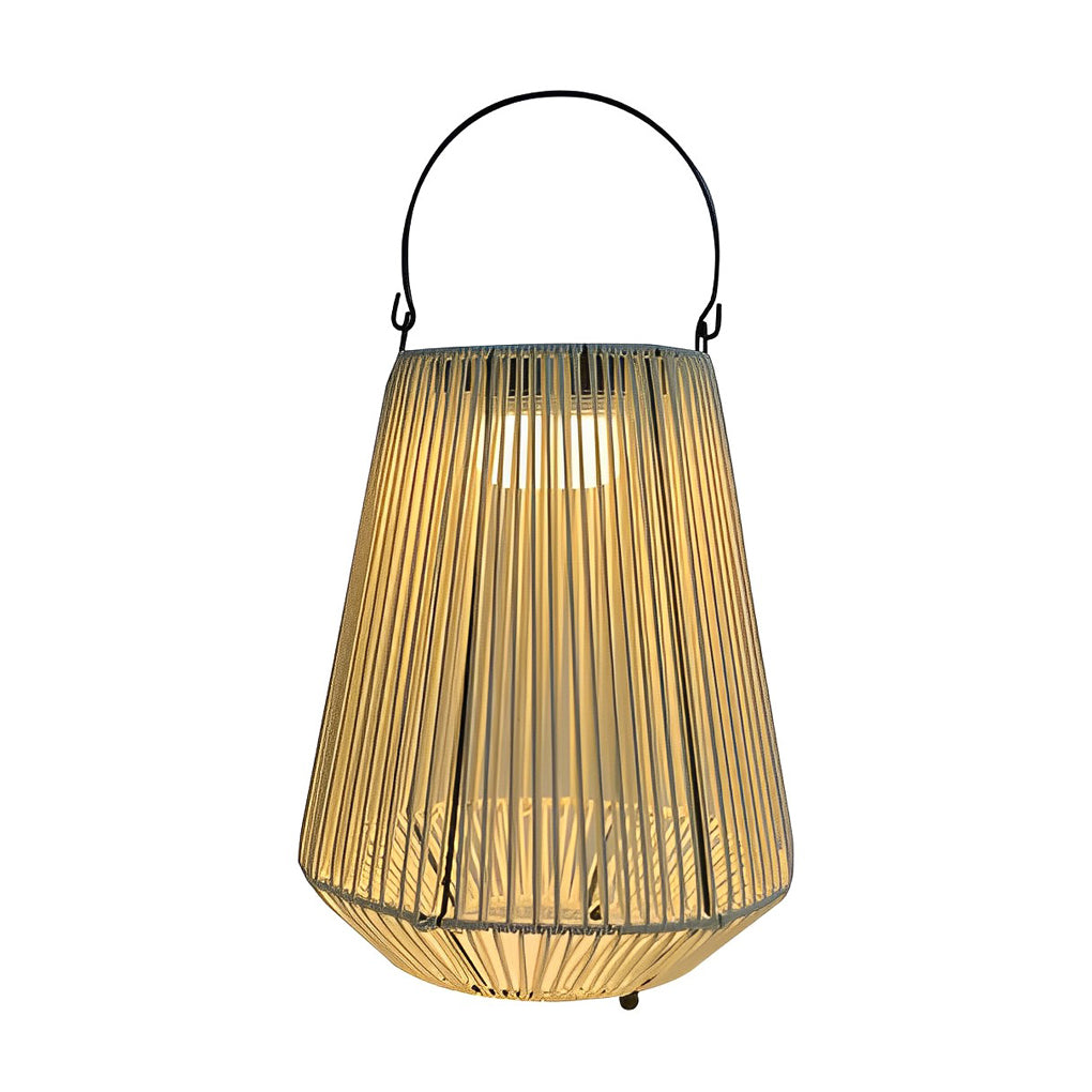 Solar Powered Rope Lantern Portable Handwoven LED Light