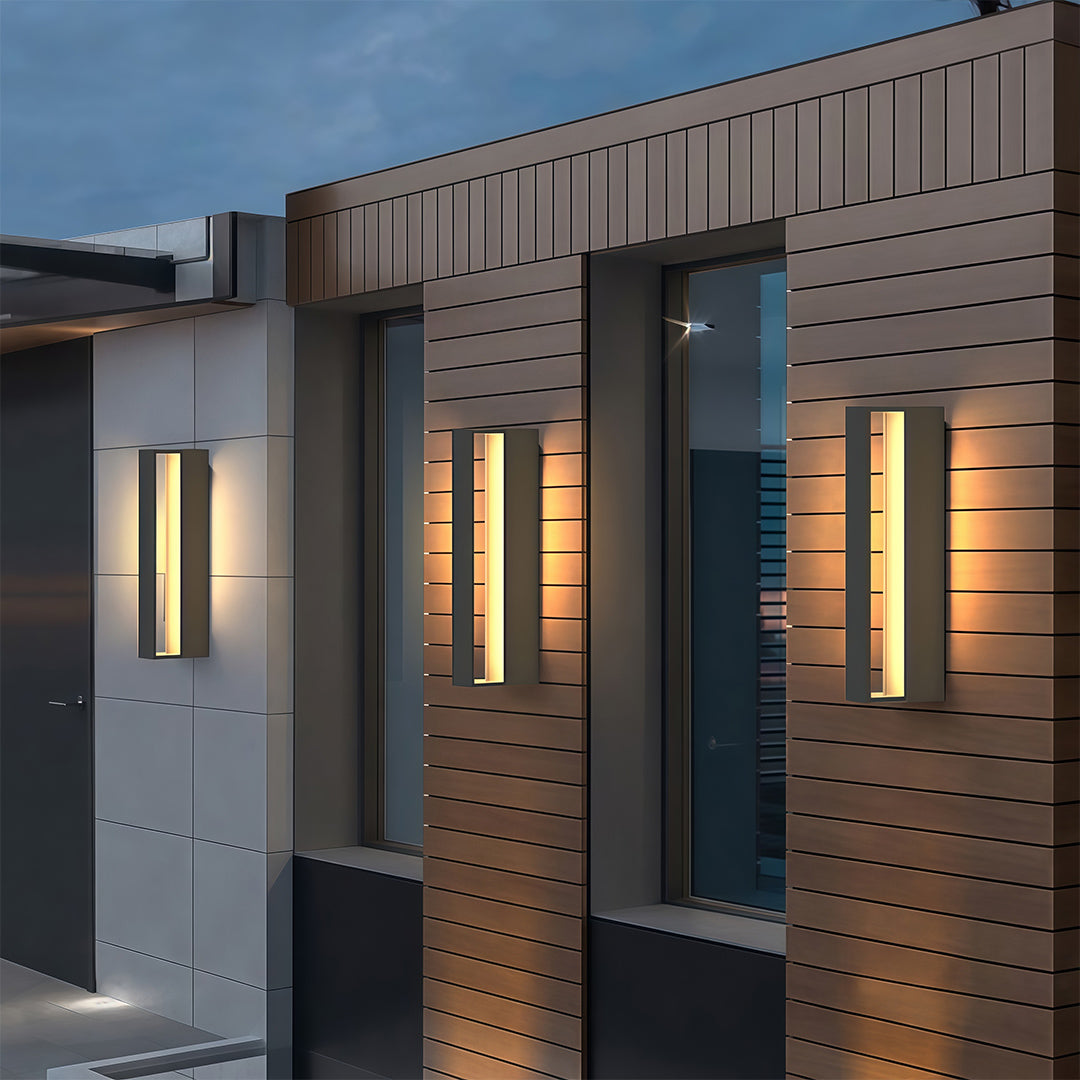 Black Sconces Outdoor Modern Waterproof Metal Light