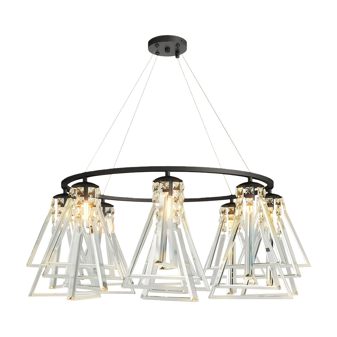Contemporary Crystal Chandelier Minimalist Ceiling Light