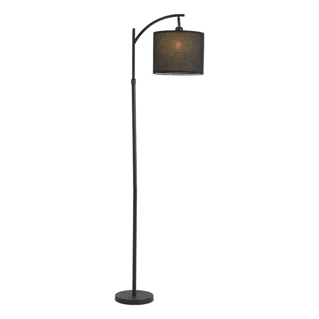 Fabric Shade Floor Lamp Minimalist Arc Metal Living Room Arched Lamp