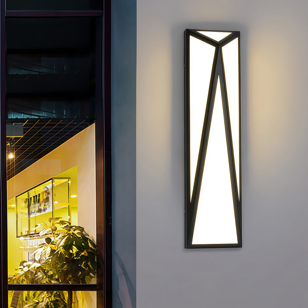 Exterior Wall Light Black Modern Metal Waterproof Light