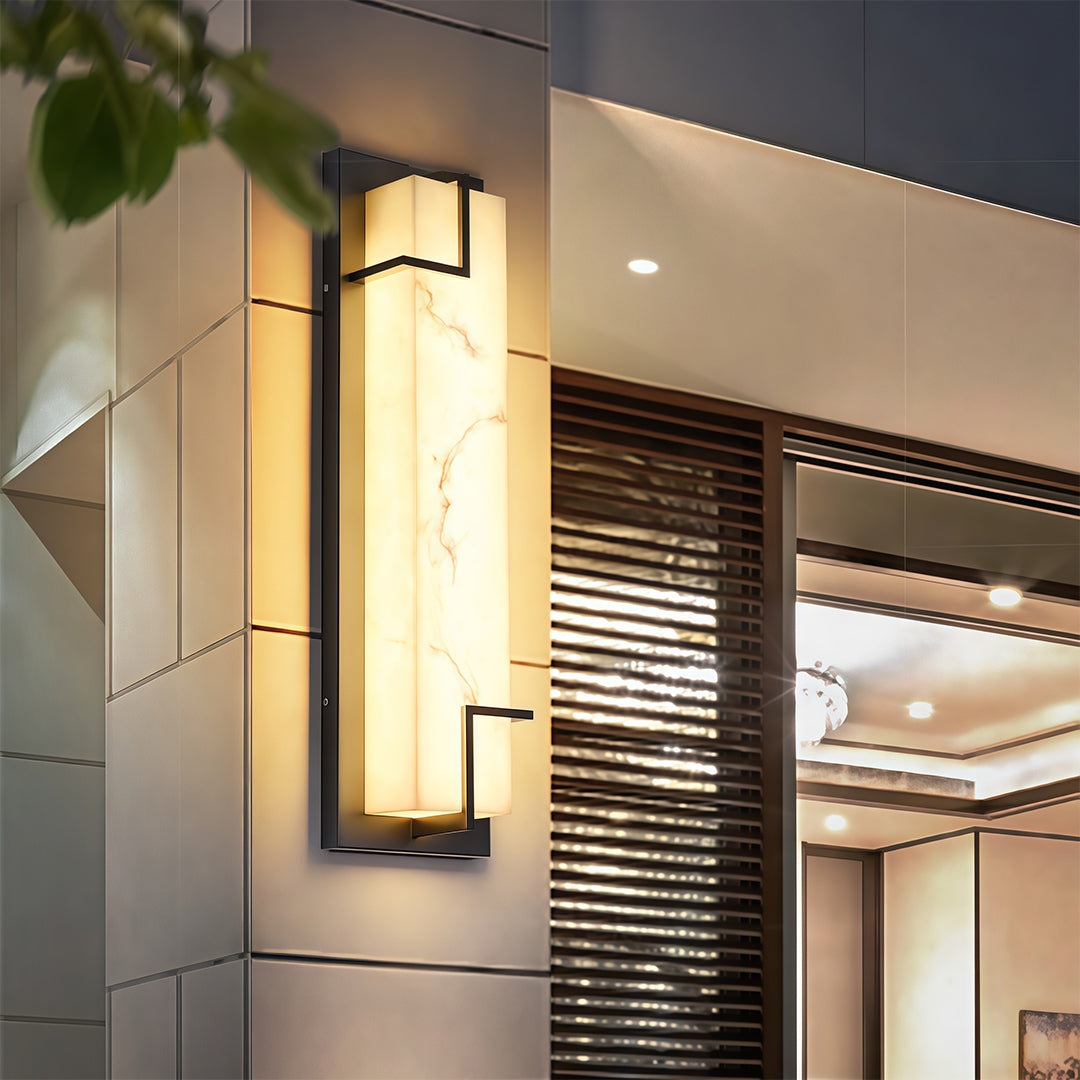 Exterior Wall Lights Black Waterproof Minimalist Lamp