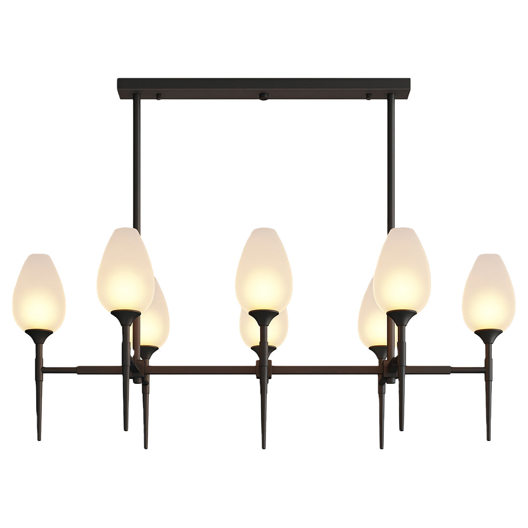 Glass Modern Chandelier Luxury Brass Minimalist Ceiling Light