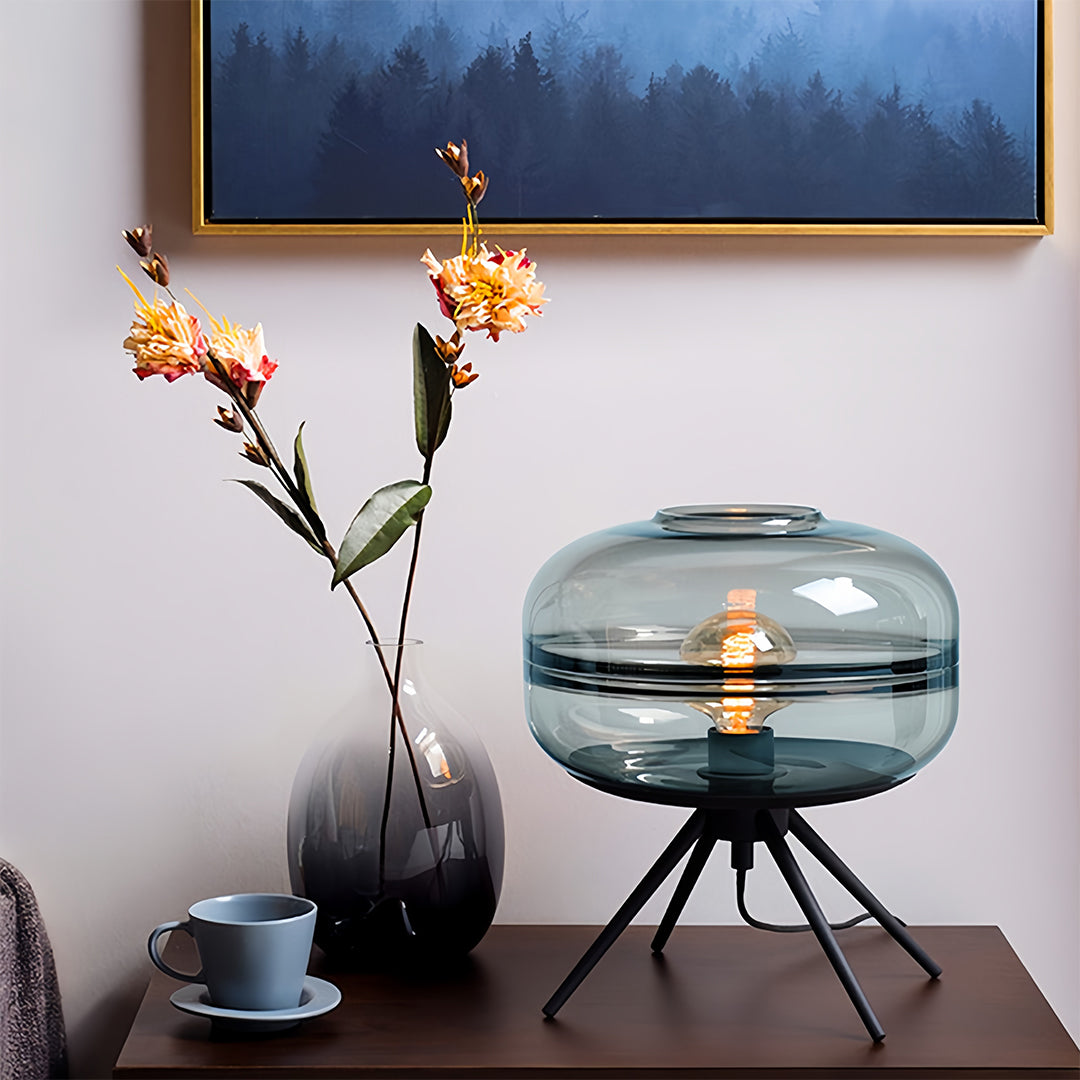 Glass Small Table Lamp Modern Nordic Four Legged Accent Lamp