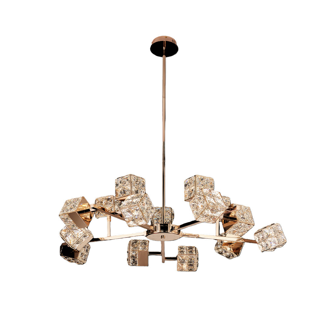 Luxury Chandeliers Crystal Modern Cube Ceiling Light