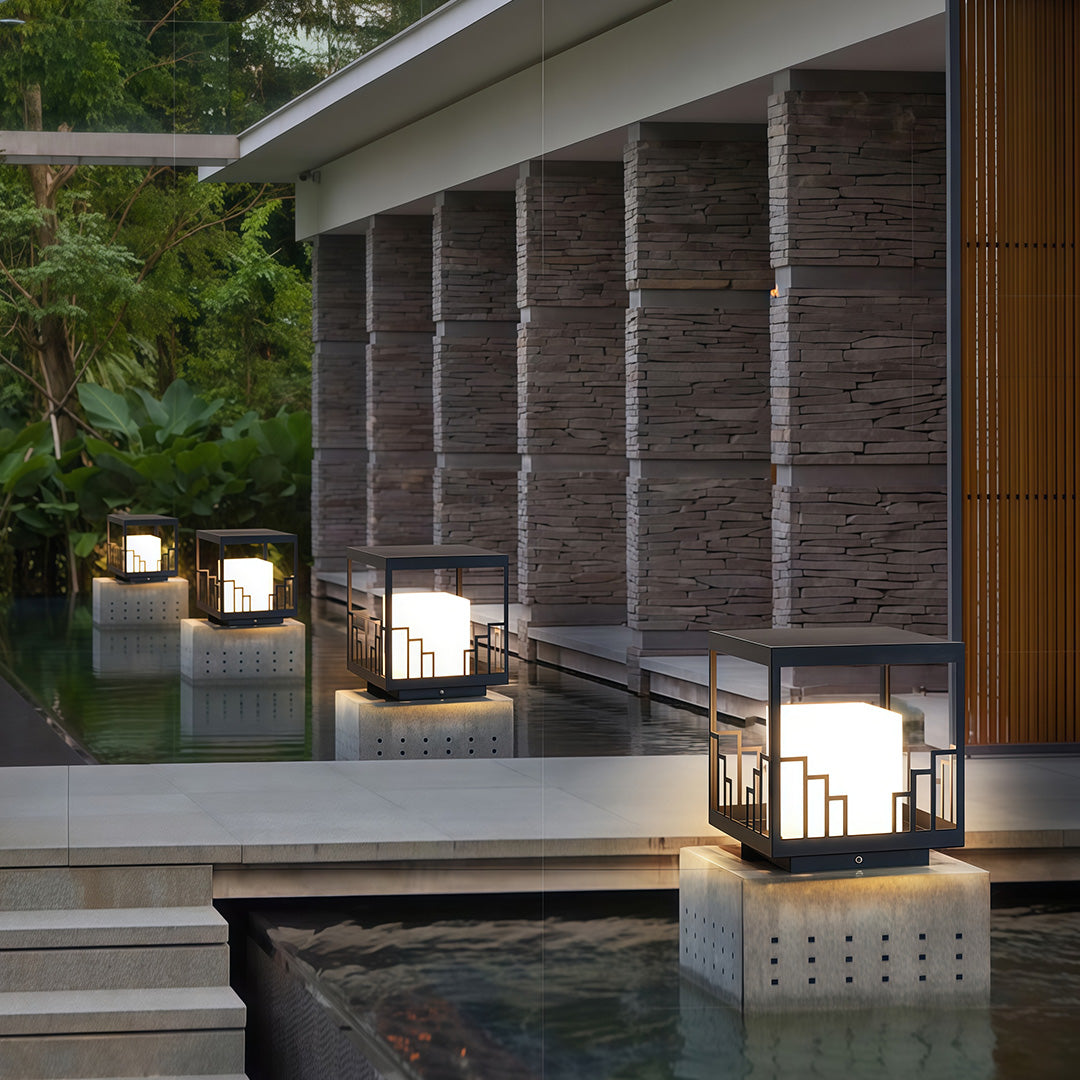 Outdoor Pillar Light Minimalist Waterproof Metal Light