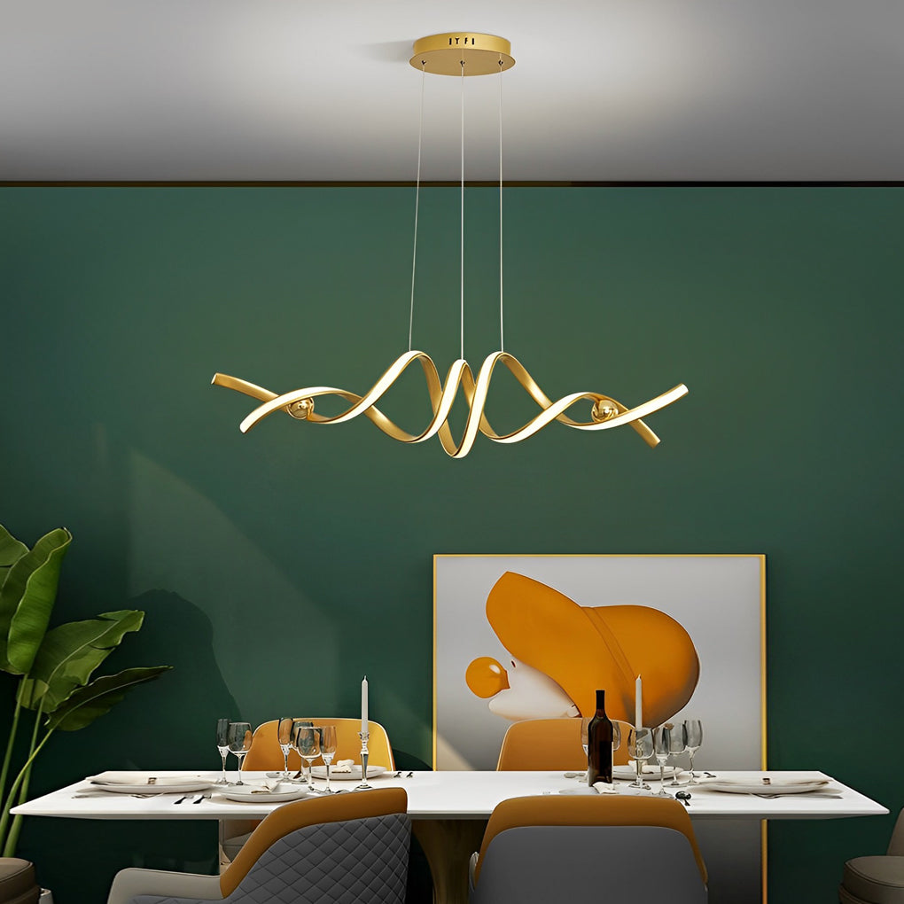 Spiral Ceiling Light Modern Creative LED Metal Chandelier