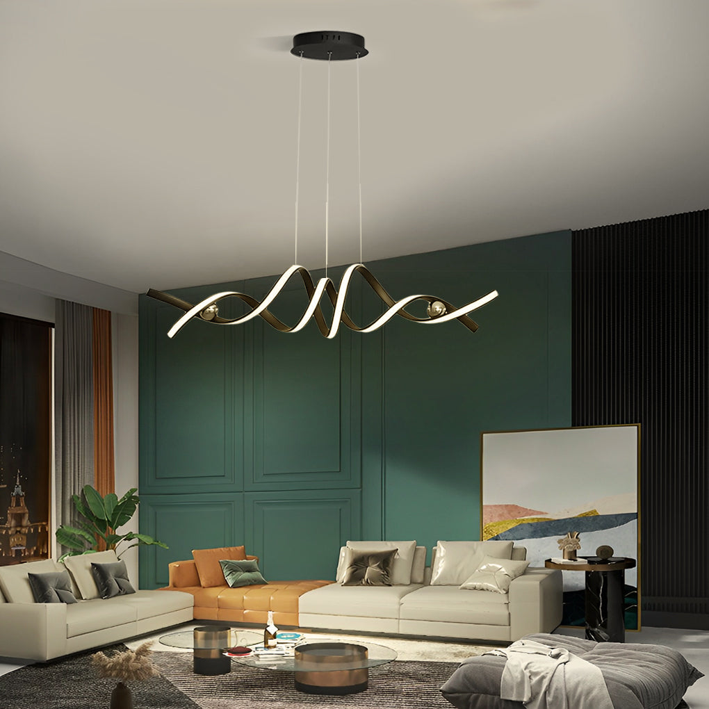 Spiral Ceiling Light Modern Creative LED Metal Chandelier