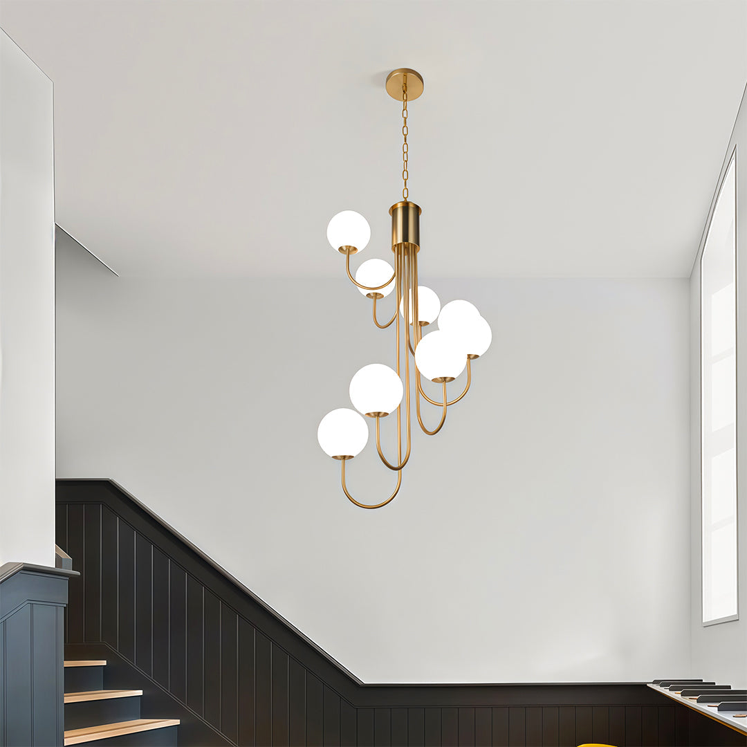 Spiral Globe Chandelier French Elegant Globe Ceiling Lights