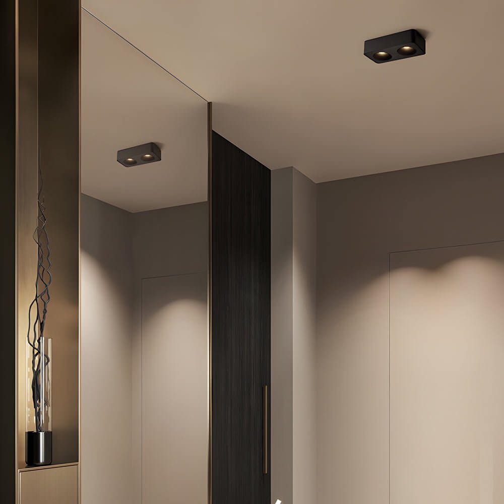 Spotlight LED Square H-Shape LED Recessed Meatl Light