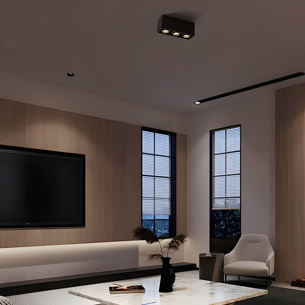 Spotlight LED Square H-Shape LED Recessed Meatl Light