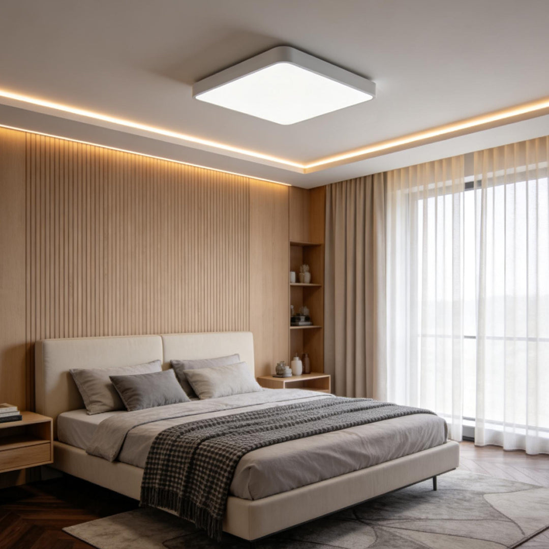 Square Ceiling Light Modern Metal Decorated LED Light