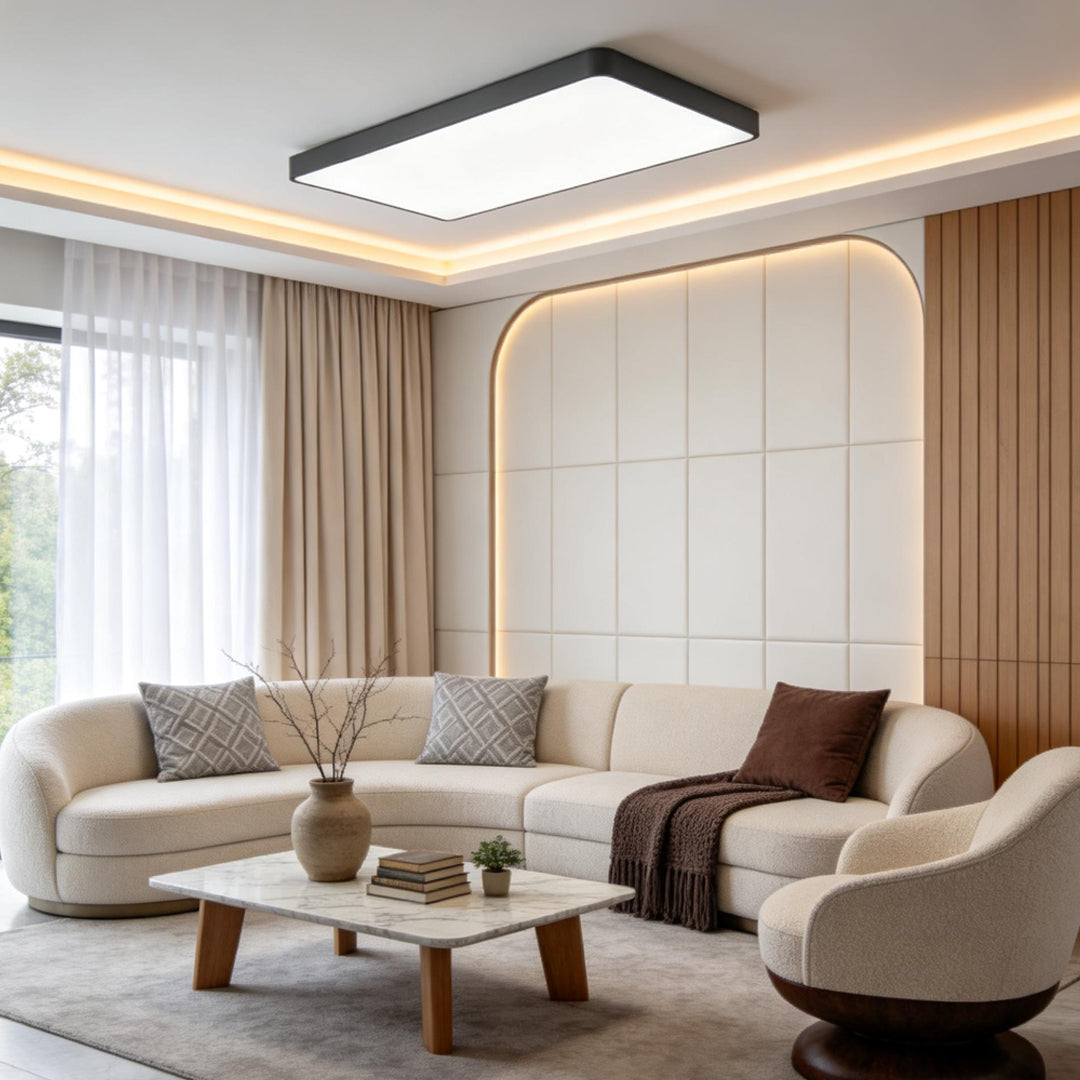 Square Ceiling Light Modern Metal Decorated LED Light