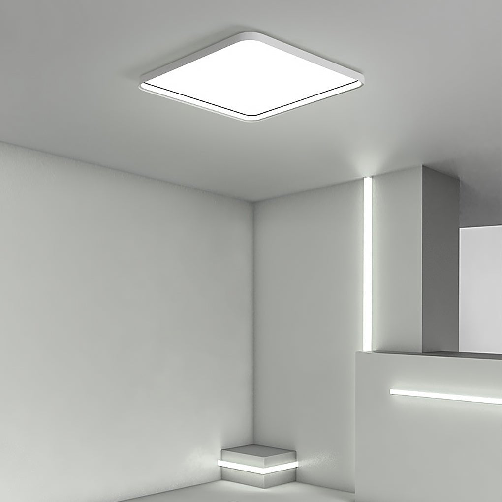 Square Flush Mount Ceiling Light Modern LED Metal Light